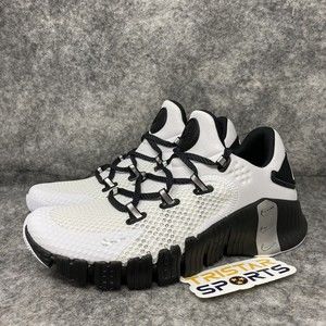 Nike Free Metcon 4 Premium Training Shoes Womens 8.5 White Black DQ4678-100 New